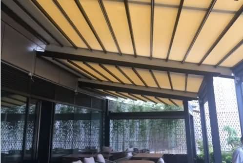 Outdoor electric track skylight, high-grade retractable awning