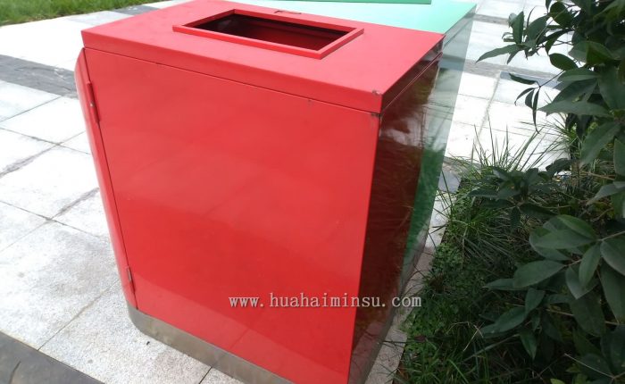 Outdoor Landscape Art Classified Dustbin, Outdoor High-quality Dustbin is the first choice(Red and blue)