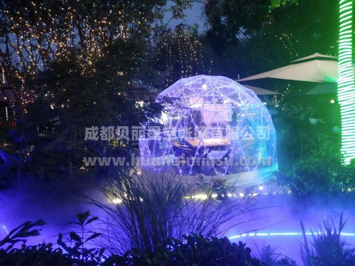 Dining starry room, outdoor dome tent