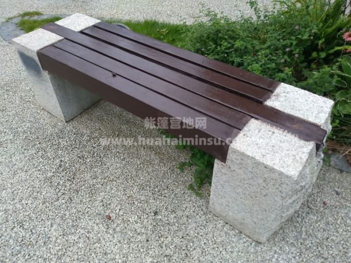 Outdoor leisure wooden steel bench