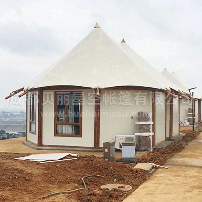 Tent of outdoor hexagonal wild luxury resort