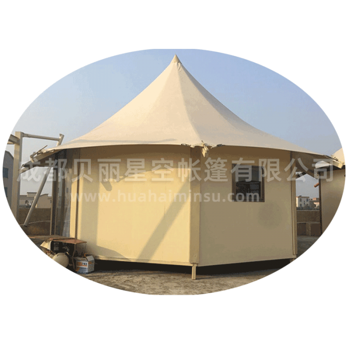 Tent of outdoor hexagonal wild luxury resort