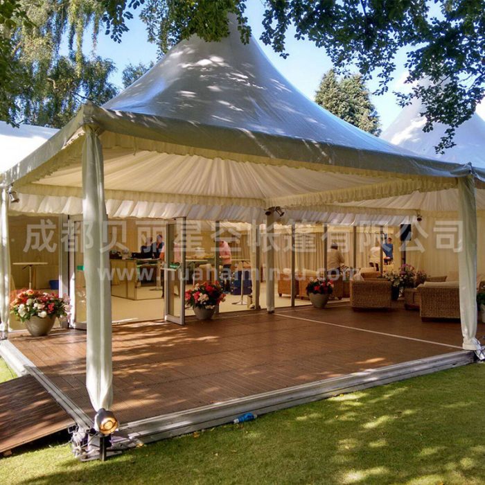 Outdoor four corner wild luxury resort tent