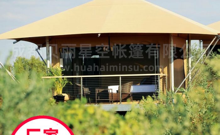 Outdoor four corner wild luxury resort tent