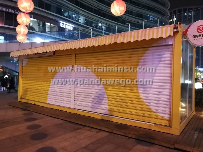 Container store market in the night