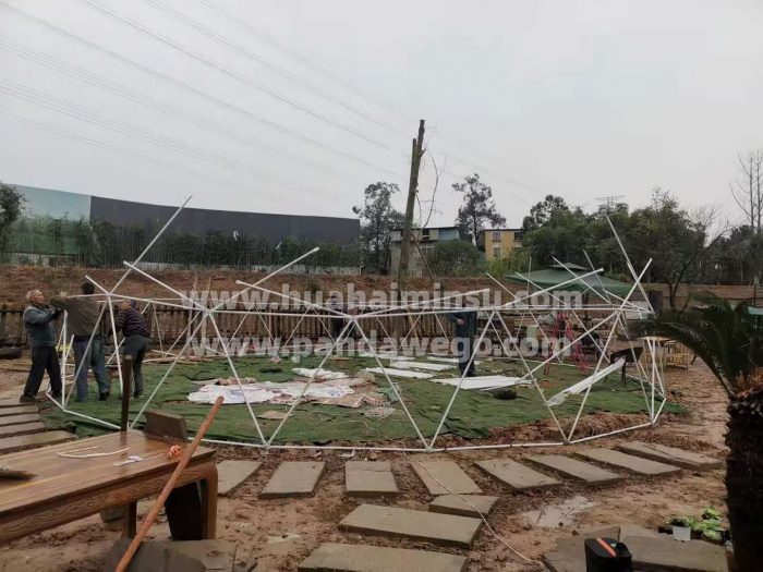 The installation steps of Dome Tent