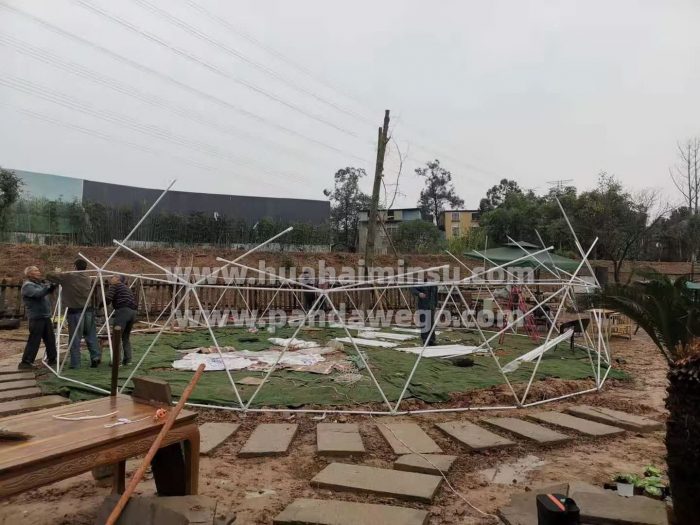 The installation steps of Dome Tent