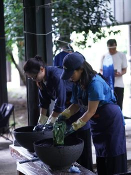 Indigo dyeing course: learn traditional indigo dyeing in an art studio !