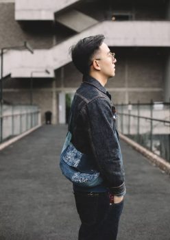 One‑of‑a‑Kind Handwoven Old Fabric Patchwork Fanny Pack