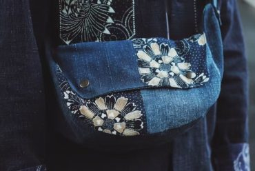 One‑of‑a‑Kind Handwoven Old Fabric Patchwork Fanny Pack