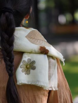 One‑of‑a‑Kind Artisanal Plant‑Dyed Wool Scarf
